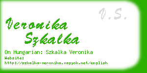 veronika szkalka business card